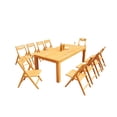 thumbnail image 4 of Grade-A Teak Dining Set: 10 Seater 11 Pc: 86" Canberra Rectangle Table And 10 Surfliner Folding Reclining Arm Chairs Outdoor WholesaleTeak #51SL1911, 4 of 4