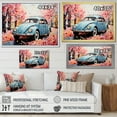 thumbnail image 4 of Designart "Soft Hue Retro Pink Car Journey I" Car Vintage Floater Framed Wall Decor, 4 of 5