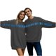 thumbnail image 5 of RKSTN Couples Valentine's Day Sweatshirt for Women Oversized Crewneck Valentines Letter Printed Sweatshirts Unisex Couples Plus Size Round Neck Loose Comfy Long Sleeve Sweatshirt Couplewear, 5 of 9
