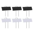 thumbnail image 2 of 6pcs Metal Plant Label Stainless Steel Placard Gardening Pot Labels Flower Arrangement Sign for Home Garden Balcony Shop (White and Black 3pcs for Eac, 2 of 4