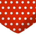 thumbnail image 1 of SheetWorld Fitted 100% Cotton Percale Cradle Sheet 18 x 36, Polka Dots Red, 1 of 4