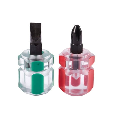 

Flat + Screwdriver - SODIAL2 pcs Flat Screwdriver Mini Screw Driver Short Small Split Repair Tools Kit Set Green+Red