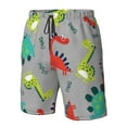thumbnail image 5 of Disketp Men'S Swim Trunks Hawaiian Breathable Surf Beach Swimsuits Mesh Lining Beach Shorts With Pockets-Cute Dinosaur, 5 of 9