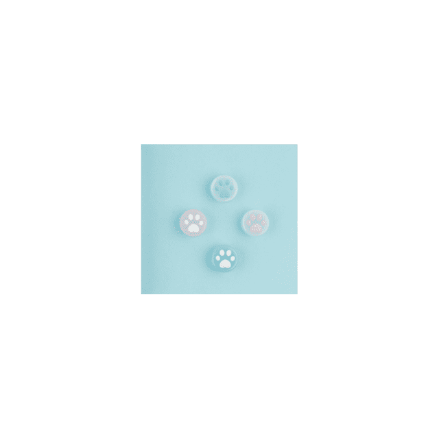 4PCS Silicone Cat Paw Joy Con Thumb Grip Set Compatible with Nintendo Cover Analog Thumb Stick Grips-Joystick Button Caps for Switch and Switch Lite Controller, Jelly 01 Pink Blue