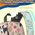thumbnail image 5 of Boston Terrier and Floral Pink Pattern 17" School Backpacks for Teens,Waterproof Oxford Fabric,S-Shape Padded Straps for School,Travel,Hiking,Camping, 5 of 6