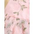 thumbnail image 5 of Bagilaanoe Newborn Summer Outfits Baby Girl Rompers Dress Flower Embroidery Sleeveless Bodysuits 3M 6M 9M 12M 18M Infant Patchwork A-line Dresses, 5 of 9