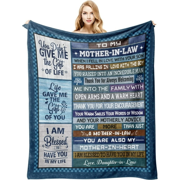 Mother in Law Gifts from Daughter in Law, Mother in Law Gifts Blanket 60"x50", Mother in Law Birthday Gifts, Mother in Law Gifts Ideas for Christmas for Mother in Law Throw Blankets