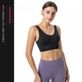 thumbnail image 2 of Womens Longline Sports Bra Padded Crop Tank Tops Workout Yoga Bra Adjustable Workout Gym Bra, 2 of 8