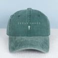 thumbnail image 6 of JESUS SAVES Letter Embroidered Color Block Trucker Hat Unisex Adjustable Cotton Breathable Fashion Cap for Travel Daily Wear, 6 of 10