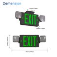 thumbnail image 3 of Carcasa negra Exit Sign CM MZY con luz de emergencia, paquete de 4, 3 of 6