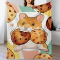 thumbnail image 2 of Hamster Blanket Botanic Hamster Gifts for Boys Men Hamster Throw Blanket for Couch Sofa Bed Soft Warm Flannel Fleece for adults50 x60, 2 of 6