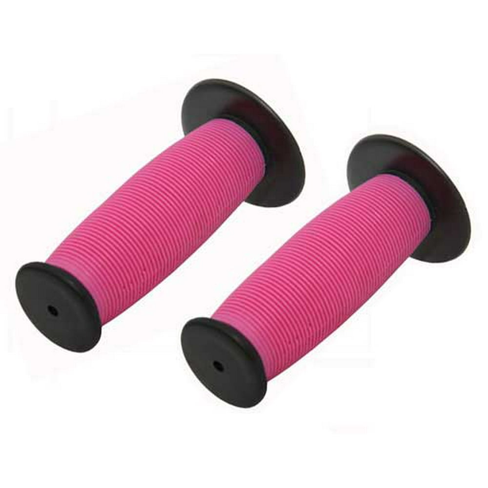 Mushroom Grips Black/Pink. Bike grips, bicycle grips, bmx grips, lowrider grips, beach cruiser