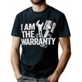 thumbnail image 1 of Camiseta de algodón de cuello redondo para hombre, jersey informal de manga corta con estampado "I Am The Warranty", camiseta de punto para todo tipo de clima, ideal para el fin de semana, camiseta ex, 1 of 7