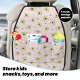 thumbnail image 5 of Fuzoiu Avocado Doing Sport Yoga Print 2 Pack Kick Mat Back Seat Protector With 3 Storage Pockets, Universal Car Seat Back Organizer For Kids Pets, Waterproof Backseat Protector For Most Car, 5 of 8