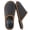 Black, variant on HomeTop Men's Scuff Corduroy Slippers Soft Memory Foam Non Slip Rubber Sole with Faux Shearling Lining