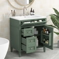 thumbnail image 2 of 30" Bathroom Vanity Cabinet with Top Sink, Modern Bathroom Storage Cabinet with Soft Closing Door 2 Drawers 1 Tip-out Drawer, 2 of 8