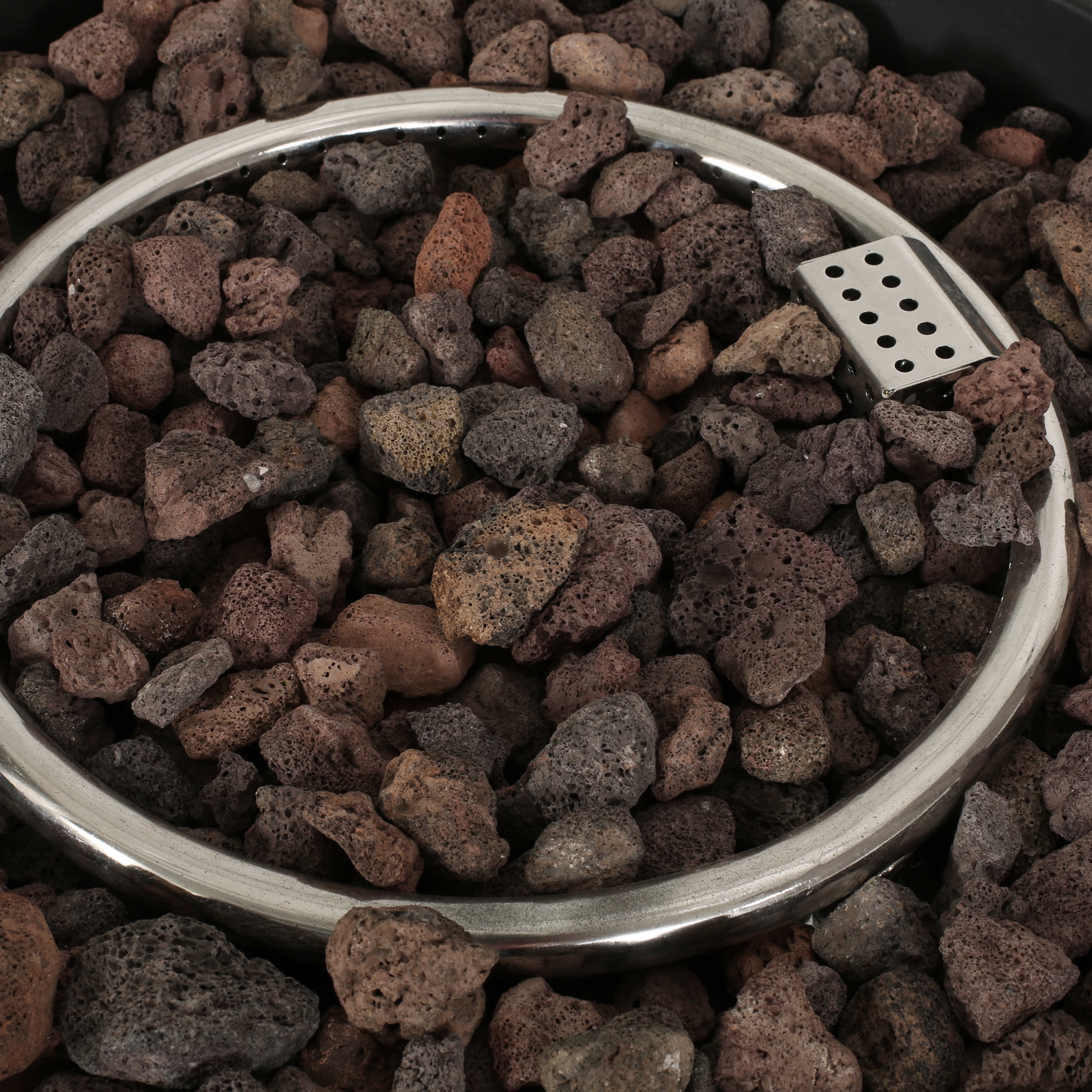 Reign Metal Outdoor 40,000 BTU Circular Fire Pit (No Tank Holder), Concrete Finish