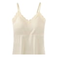 thumbnail image 5 of hoksml Women's Ribbed V-Neck Camisole with Scalloped Lace Trim Adjustable Spaghetti Straps Slim Fit Casual Cami Tops, 5 of 5
