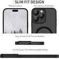 thumbnail image 3 of UTAH-iPhone 14 Pro Case Compatible with MagSafe, Phone Case iPhone 14 Pro Magnetic Slim Thin Translucent Matte Back Shockproof Anti-Yellow Protective Cover Case for iPhone 14 Pro Black, 3 of 4