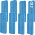 thumbnail image 1 of CHUANK 8 Packs Reusable Microfiber Mop Pads Flat Mop Head Floor Cleaning Pad 16.5” Spray Mop Replacement Pads Fit for Most Microfiber Flat Mop System(Green), 1 of 7
