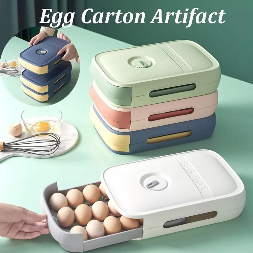 Egg Storage Box Drawer Kitchen Refrigerator Egg Container Box Kitchen Supplies