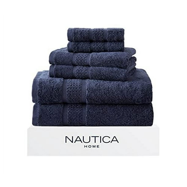 Juego de toallas Nautica Oceane Collection 6 piezas azul marino