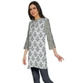 thumbnail image 2 of Moomaya Kurta Court Imprimé à Fente Latérale Tunique pour Femmes Tenue d'Été Kurti pour Dames, 2 of 5