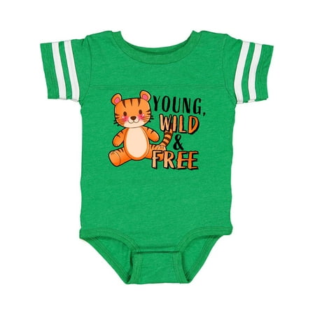

Inktastic Cute Tiger Young Wild & Free Gift Baby Boy or Baby Girl Bodysuit