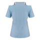 thumbnail image 5 of Camisetas Casuales para Mujeres Correa de Hombro de Verano Camiseta con Cuello en V, Manga Corta Top Ligero para el Hogar Y la Fiesta, 5 of 5