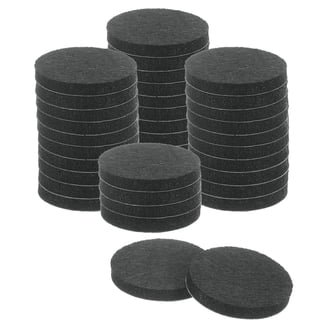 Uxcell 32pcs Brown Square Furniture Felt Pads - 1 3/4" Self-Stick Floor Protectors For Chairs, Tables, Sofa Feet