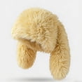 thumbnail image 2 of Women’s Warm Plush Winter Hat, Fluffy Cartoon Bunny Ear Knit Beanie For Cold Weather, 2 of 5