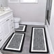 thumbnail image 5 of Set de alfombras de baño de 3 piezas extra grande | Esterillas de baño de microfibra ultra absorbentes | Alfombras antideslizantes para baño con alfombra de inodoro en forma de U | Vellón de, 5 of 7