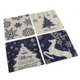 thumbnail image 4 of Uds. Fundas de almohada navideñas 45x45cm ciervo copo de nieve muñeco de nieve cómodas fundas de almohada navideñas de lino suave para el sofá del hogar 03, 4 of 5