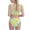 thumbnail image 5 of High Waisted Bikini Sets For Women, Funny Lemon Flowers Swimsuits Tummy Control, Two Pieces Bathing Suit, 5 of 8