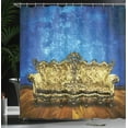 thumbnail image 4 of Ambesonne Victorian Shower Curtain, Antique Sofa in Room, 69"Wx84"L, Brown Yellow Royal Blue, 4 of 5