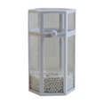 thumbnail image 1 of Inteprter Caja de almacenamiento de cepillos hecha de vidrio, resistente al desgaste y exquisita artesanía, caja de cosméticos de vidrio de Almacenamiento y organización del hogar Hexágono blanco, 1 of 6