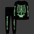 thumbnail image 4 of RUTAYY Boys Outfit Set Skeleton Spider Print Long Sleeve Top Pants 2 Piece Halloween Party Wear Black, 4 of 6