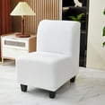 thumbnail image 3 of BH-JJSMGS Solid Color Armless Chair Slipcovers, Armless Chair Covers for Accent Chairs Slipper Chair Covers for Living Room Bedroom, 3 of 7