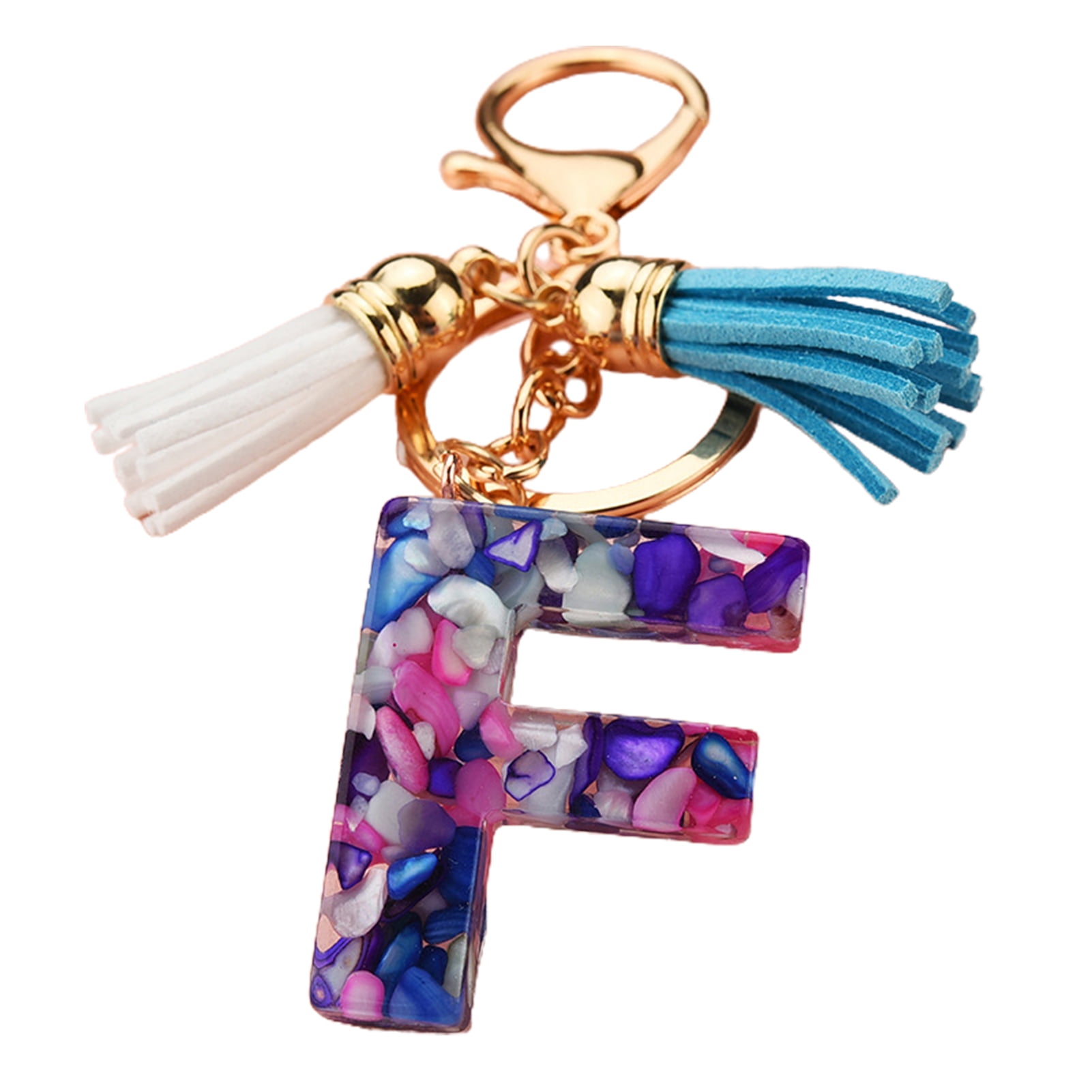 Purple 'Electro' Letter Keychain - A Cool Accessory for Bag & Keys