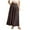 Brown, variant on vigerkar Boho Maxi Skirts for Women Casual High Waisted Swing Flowy Pleated Long Skirt with Pocket Beige, S