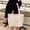 #457-Beige, variant on Wowcloth Women's Casual Large Capacity Tote Canvas Bag with Lining, Versatile Bohemian Style for Commute, Work and Outing in Spring and Summer