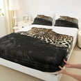 thumbnail image 3 of jejeloiu Wild Cheetah Full Size Sheets,Woodland Animal Bed Sheets,Black Brown Sheet Sets For Adults,Ultra Soft Home Decor,4-Piece, 3 of 7