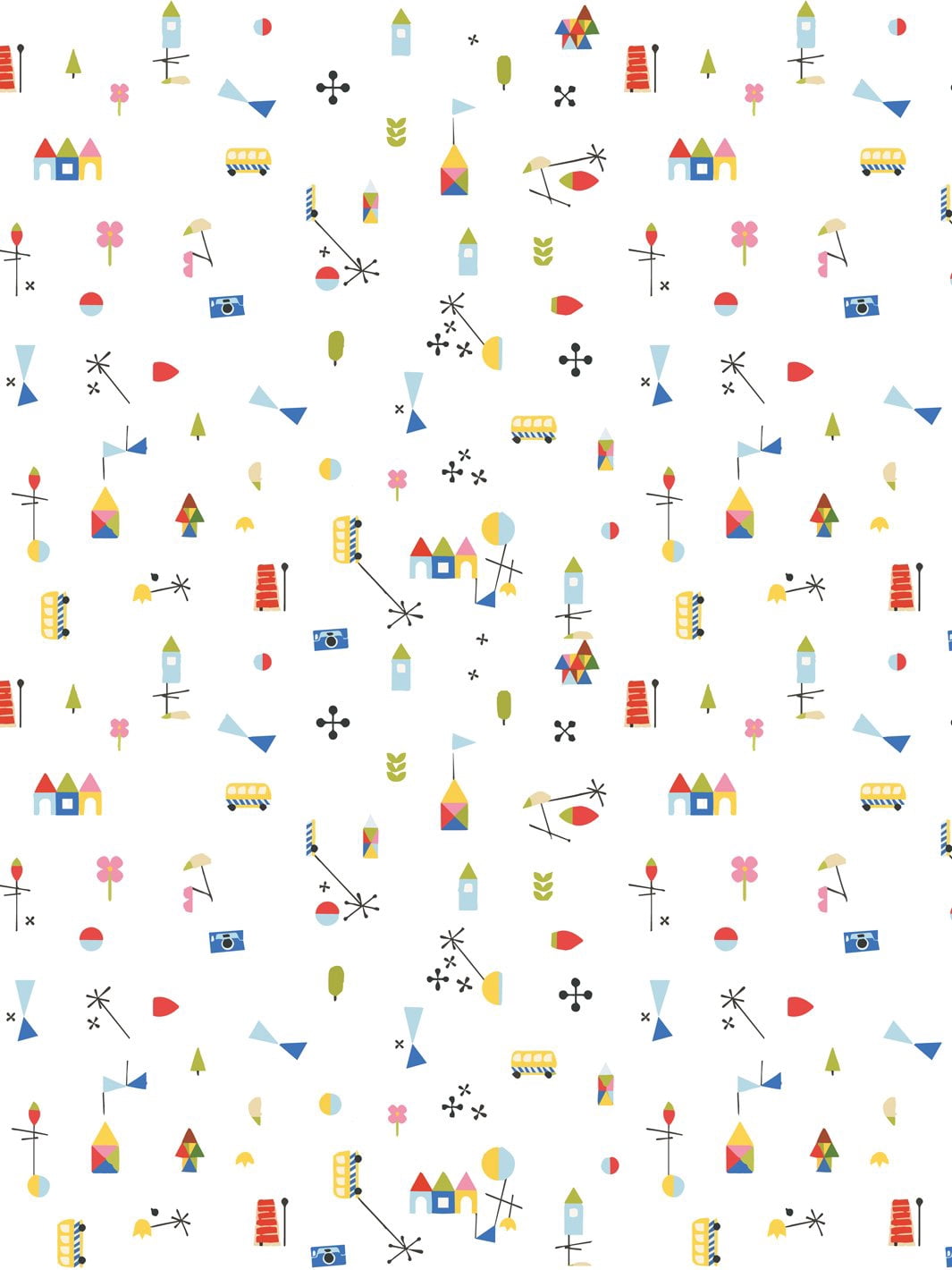 Fisher-Price Land Removable Vinyl Wallpaper by Fisher-Price - White