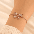 thumbnail image 3 of Pulsera Mariposa Rosa Plata Ley 925 Para Mujer Ajustable Xtellar plateado, 3 of 4