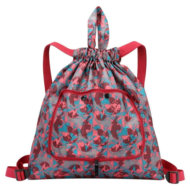 onlyliua Liquidación Mochila de Viaje Plegable de Gran Capacidad con Bolsillo con Cordón, Tela de Nailon Ligera, Organizador de Bolsos Plegable con Estampado Multifuncional