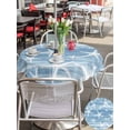 thumbnail image 4 of Outdoor Tablecloth with Umbrella Hole & Zipper, Blue Coastal Starfish Round Tablecloth 54 Inch, Nautical Summer Beach Ocean Patio Table Cover Waterproof Table Cloth for Picnic/Party, 4 of 7