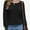 Black, variant on Women's Casual Tops Loog Sleeve Loose Blouses T Shirts