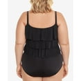 thumbnail image 2 of Swim Solutions Plus Size Triple Tiered Tummy-Control One-Piece Swimsuit, Black, 18W, 2 of 2
