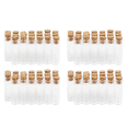 thumbnail image 1 of 80Pcs 11X32mm Tiny Mini Empty Clear Cork Glass Bottles Vials 2Ml, 1 of 8