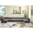 thumbnail image 3 of Meridian Furniture Jacob Grey Velvet Modular Sectional, 3 of 5
